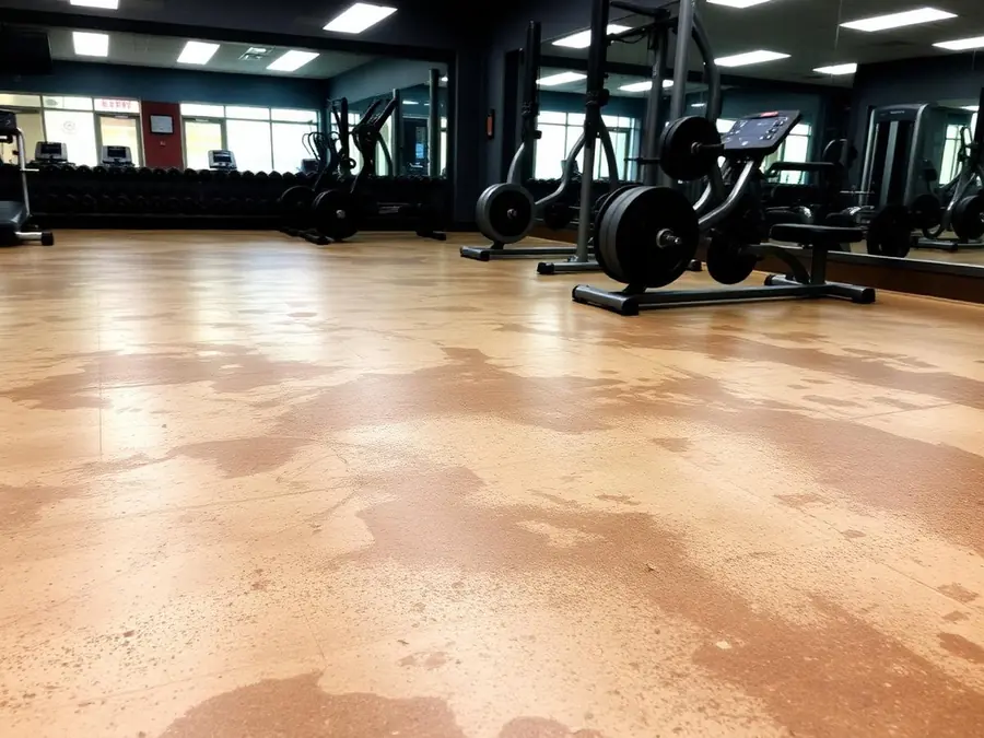 Fitnessstudio-Boden – vorher